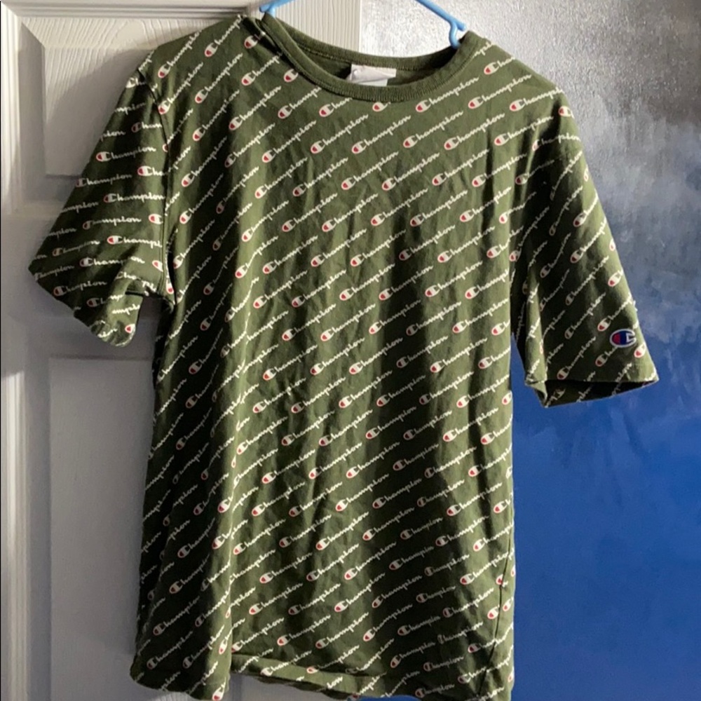 Champion Green All over print shirt